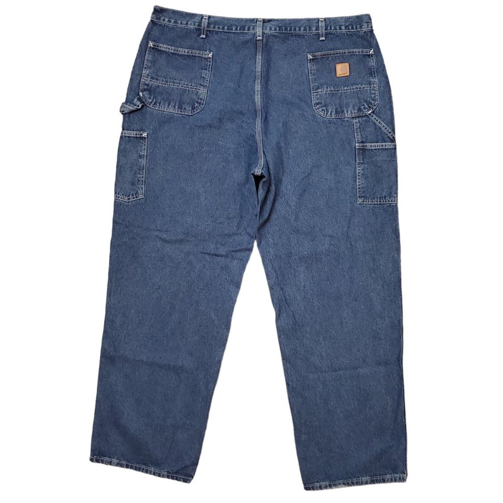 Carhartt B13 DST 46x32 (Meas 41x33 15" Rise) Dark Loose Fit Carpenter Jeans A17 - Picture 2 of 10